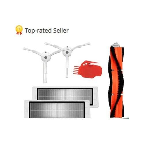 New 2pcs hepa filter+2pcs side brush+1pcs main brush+tool for Xiaomi Mi Robot Vacuum Cleaner 2 Roborock S50 S51 parts