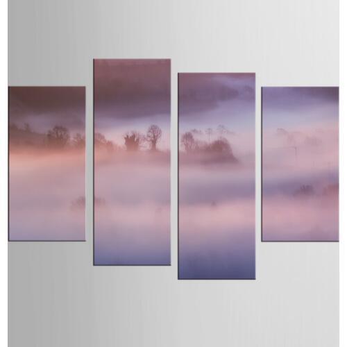 HOT frame 4Pieces/set fog landscape Wall Art For Wall Decor Home Decoration Picture Paint on Canvas Prints Painting