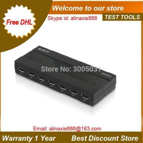 H727RK-U3-BK ABS 7 Ports 3.0 with 12V Power Adapter-US/EU/AU/UK Plug , support nemo and tems testing drive device