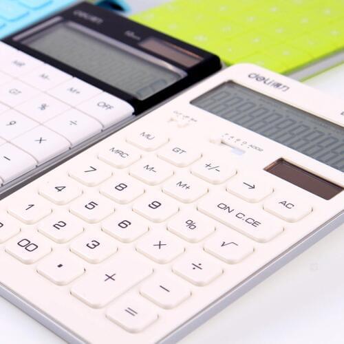 Deli calculator candy color office solar mini student financial special computer
