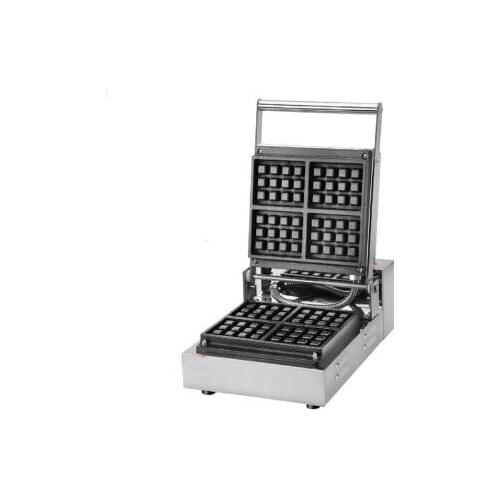 Commercial Use Non-stick 220v Electric 4 pcs Square Belgium Belgian Waffle Stick Baker Maker Iron Machine