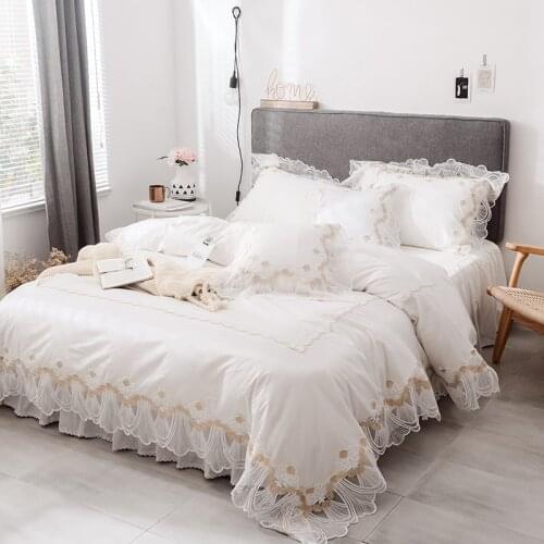 Princess Style 100% Cotton Bedding Set 3/4pcs European Comforter Bedding Set Duvet Cover Bedspread and Pillowcases Queen Size