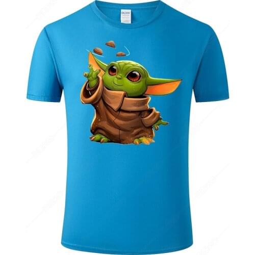 Cool Baby Yoda T Shirt Men Women Summer Cotton Short Sleeve Print Tee Fashion Male Brand Tops Fashion Casual Tshirt Clothing J11