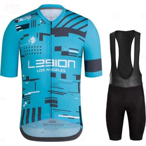 LEGION OF LOS ANGELES Summer Cycling Jersey Short Pants Set Breathable MTB Cycling Clothing Ropa Ciclismo Sportswear Raphaing
