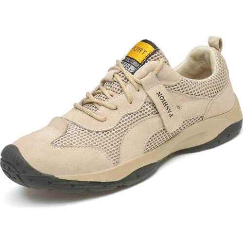 Summer Mens Mesh Shoes Non-leather Casual Shoes Outdoor Big Size Breathable Non-slip All-round Sneaker Street Footwear for Male