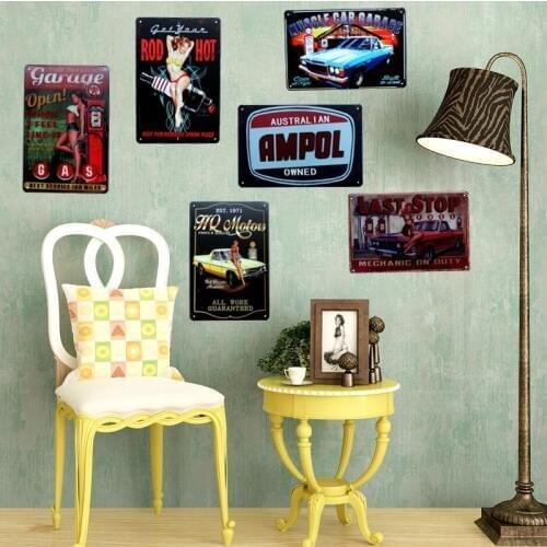 Metal Tin Signs Vintage Plate Wall Picture for Garage Home Shop Art Decor Cuadros Wall sticker 30X20CM A-9004