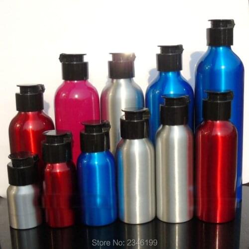 20ML 50pcs/lot Clamshell Cap Refillable Bottles, Empty Aluminum Cosmetic Container, Portable Aluminum Sample Lotion Bottle