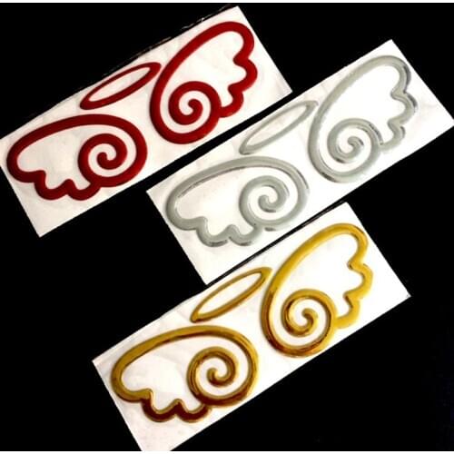 1pcs PVC Car Stickers And Decals Crown Angel Wings Cute Stickers on Car Logo Car Emblem Badge Car Decoration Auto Accessories