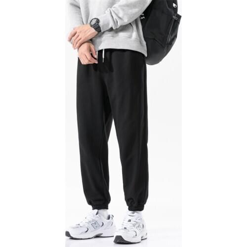New Western Street Stylish Casual Solid Color Mens Track Pants Stretch Sweatpants Active Athletic Trousers