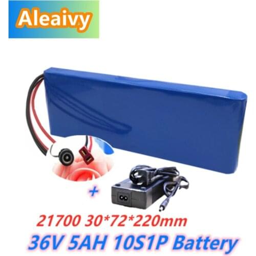 2020 new 36V battery 10S1P 5Ah 42V 5000mAh 21700 lithium ion battery pack ebike electric car bicycle scooter 20A BMS 500W +2A