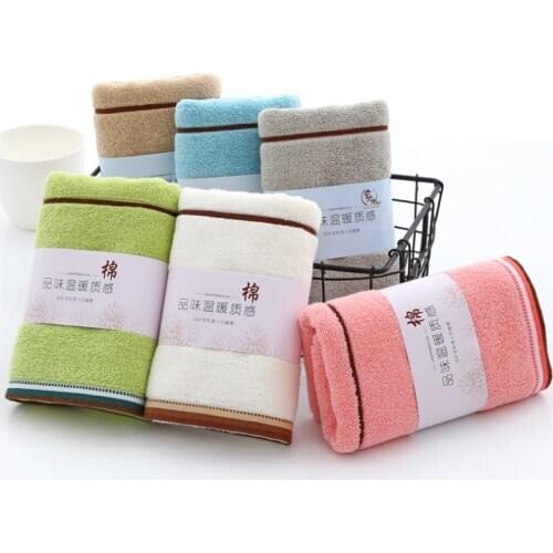 Men Women Basic Towels 100% Cotton Face Towel High Quality 34*75cm Face Towel 6 Colors Available Soft Absorbent Towel Gift