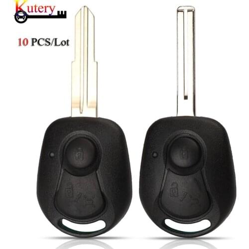 Kutery Replacement Remote Car Key Shell For SSANG YONG KYRON ACTYON REXTON 2 Buttons With Uncut Blade Blank Fob Case
