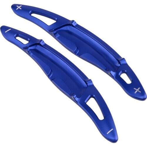 Car Steering Wheel Shift Paddle Shifter Extension Blue Aluminum Alloy fit for Porsche Panamera Cayenne Macan 718 911 918