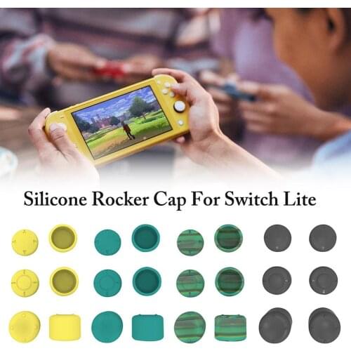 Silicone Protective Cap For Switch Lite Non-Slip Cap Rocker Grip Cover Stick Replacement Parts For Switch Lite Controller Case