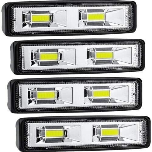 Led Light Bar Work Light 12-24V For Auto Motorcycle Truck Boat Tractor Trailer Offroad Working Light 48W LED Work Lamp Spotlight