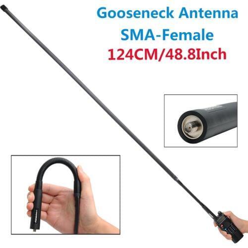 Gooseneck Tactical Foldable Antenna Dual Band 144/430Mhz SMA-Female Antenna for Baofeng UV-5R UV-82 Two Way Radio Walkie Talkie