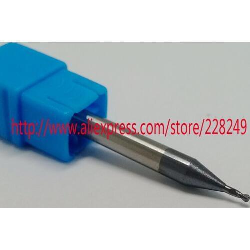 1pc R0.5*2*D6*50L-HRC45 2 Flutes Tungsten solid carbide Coated Ball Nose End Mills CNC milling cutters