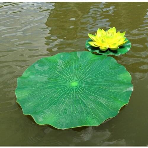 17 CM Garden Home Decor Artificial Flower Lotus Leaf EVA Material Fish Tank Water Pool Decorations Green Plant