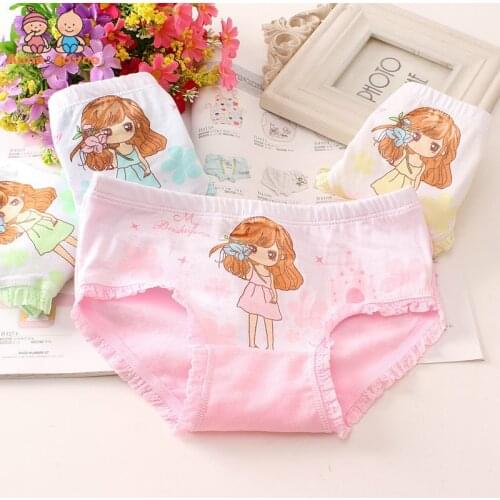 5Pcs/Lot New Girls Underwear Baby Cotton Triangle Shorts Underwear LHTNN401