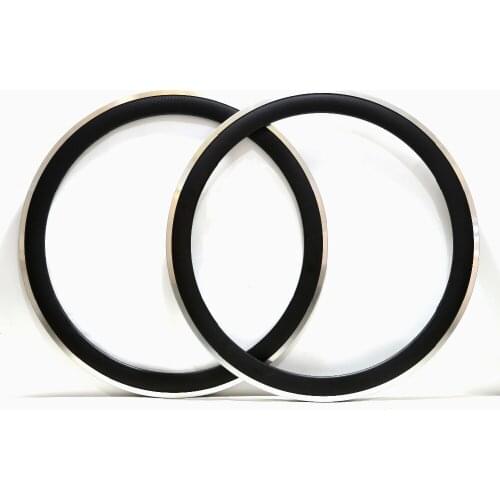 700C 23mm Width Alloy brake surface carbon rims 50mm depth Clincher Road Bike single Rim 3k/UD matte finish customizable decal