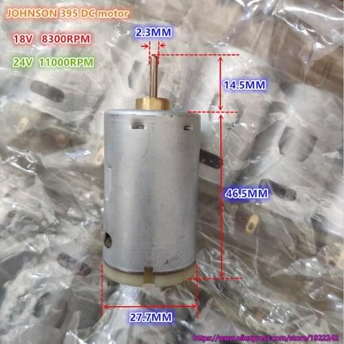 Brand new diameter 27.7mm 18V 8000rpm 24V 11000rpm high speed 395 DC motor small current large torque carbon brush motor