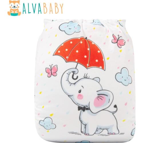 ALVABABY Cute Baby Cloth Diaper New Arrival Baby Cloth Nappy with 1pc Microfiber Insert