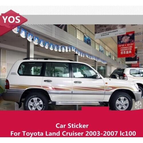 Car Sticker For Toyota Land Cruiser 2003-2007 lc100 Body Door Exterior Decoration Sticker Body Decoration Color Bar