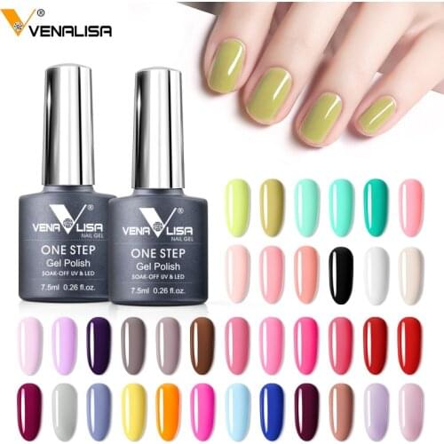 Venalisa 7.5ml One Step Gel Polish High Quality Nail Art Design For Manicure UV Gel Soak Off Red Blue Enamel Nail Polish Varnish