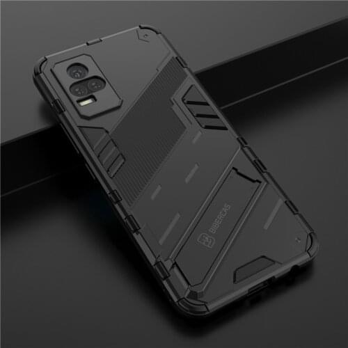 Bumper Armor Case for VIVO V21E 4G 5G 2021 Luxury Case Punk Cool Back Panel Cover VIVO V21E V21 E Stand Funda for VIVO V21E Case
