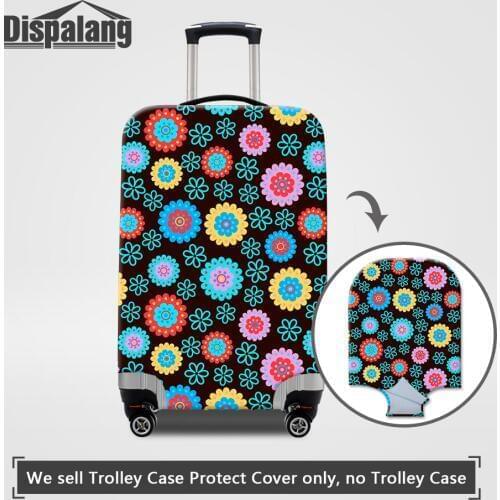 Dispalang 4 Sizes Case For A Suitcase Protective Cover Geometry Flowers Printing Womens Travel Accessories Dust Luggage Covers