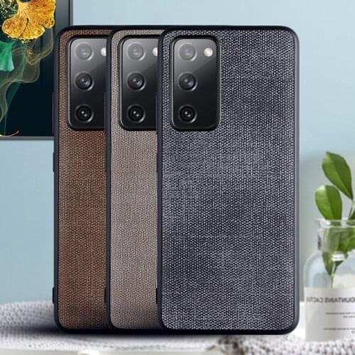 For Samsung Galaxy S20 FE 5G S20 Lite Case Soft TPU edge Hard Cloth Slim protective back cover case for Samsung S20 Fan Edition