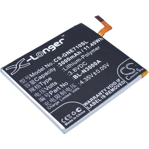 CS 3000mAh / 11.40Wh battery for GIONEE Elife E7L BL-N3000A