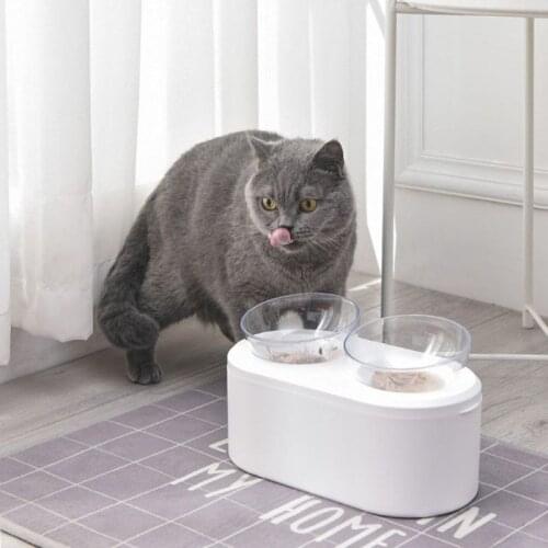 Double Pet Bowls Dog Food Water Feeder Automatic Pet Drinking Dish Feeder Cat Puppy Feeding Supplies Cats Dogs Accessories