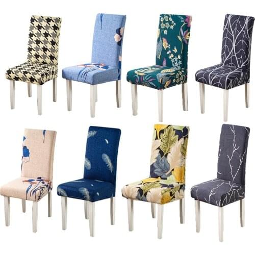 Elastic Spandex Flamingo Dining Chair Slipcover Stretch Modern Armchair Cover Removable Dust-proof Kitchen Seat Case For Banquet