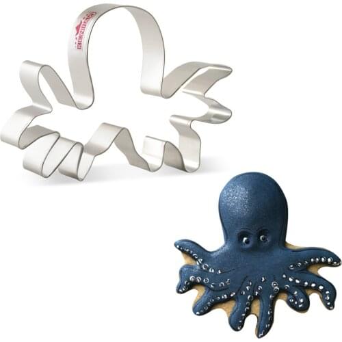 KENIAO Ocean Octopus Cookie Cutter for Kids Cutters - Biscuit / Fondant / Pastry / Bread Cutter - 13.5x9.5 cm - Stainless Steel