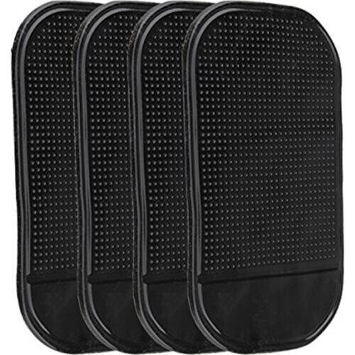 4 PCs Black Magic Sticky Pad Anti Slip Mat Car Dashboard for Cell Phone