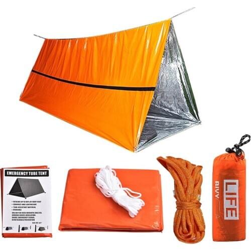 Emergency Tent Survival Kit Sleeping Bag, Waterproof Thermal Emergency Blanket, Bivy Sack ,Emergency Shelter Camping Accessories