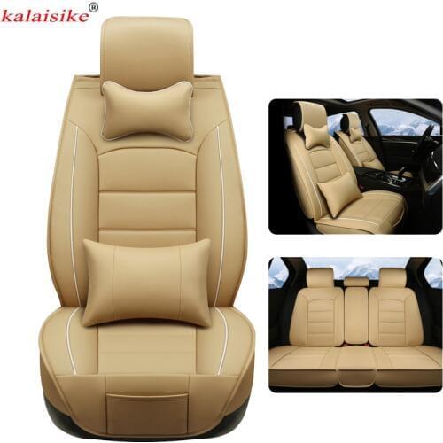 Kalaisike leather Universal Car Seat Cover for BYD all models F3 FO SURUI SIRUI F6 G3 M6 L3 G5 G6 S6 S7 E6 E5 car styling