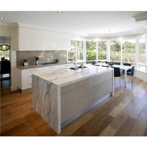 White gloss cabinets for kitchen