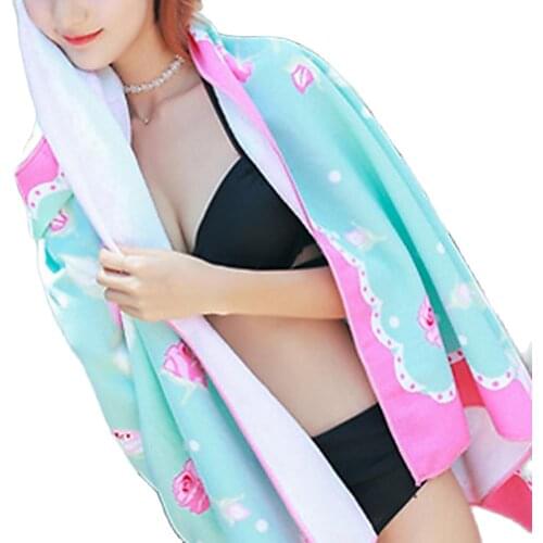 Summer Beach Towel Adult Luxury Big Skin-friendly Fadeless Polyester Extra Large Bath Towel Home Outdoor Beach Towel