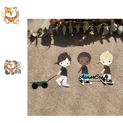 Cute Baby Boy Metal Cutting Dies Scrapbooking Stencil DIY Decorative Embossing Craft Die Cuts Card Making New Dies For 2019