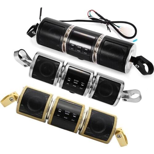 Motorcycle Bluetooth Music Player MP3 Motorcycle Stereo Speaker FM Radio Adjustable LED Screen Waterproof High Quality
