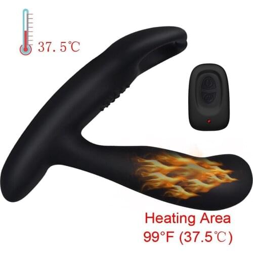 Heating Male Prostate Massager Butt Plug Anal Vibrator Wireless Vibrating Adult Sex Toys Shop For Men Gay Latency Ejaculation