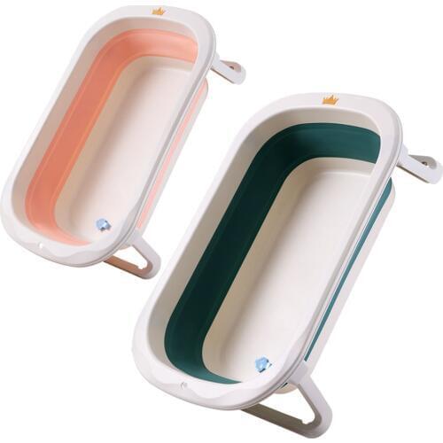 Low Price Foldable Baby Kids Bath Tub, Collapsible Portable Folding Plastic Children Newborn Baby Bathtub