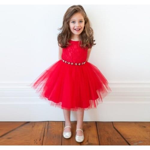 2018 New Baby Girl Princess Dress for Wedding party Elegant Lace Mesh Baby Girl Christmas Dress For 1-5Yrs Baby Girl Clothes