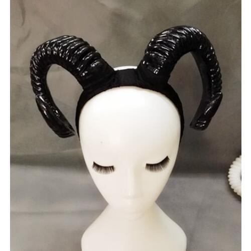 Sheep Horn Ear Hair Hoop Headband Forest Animal Photography Original Manual Aries Exhibition Cosplay Photo Props Hair Accessory