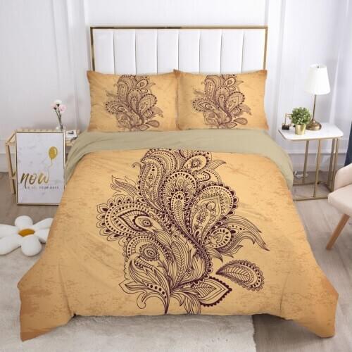 3D Bohemian Duvet Cover Set Bedding Sets Comforther Cases Quilt Covers Pillow shams Full Twin Single Double Size Camel Bed Linen