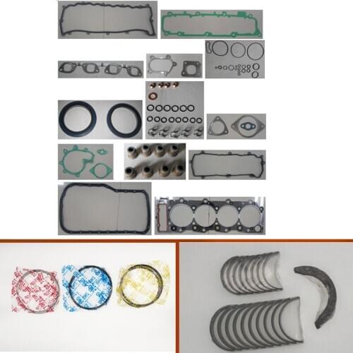 Engine complete overhaul full gasket set kit main crankshaft connecting bearing piston ring for Isuzu Engine 4HH1