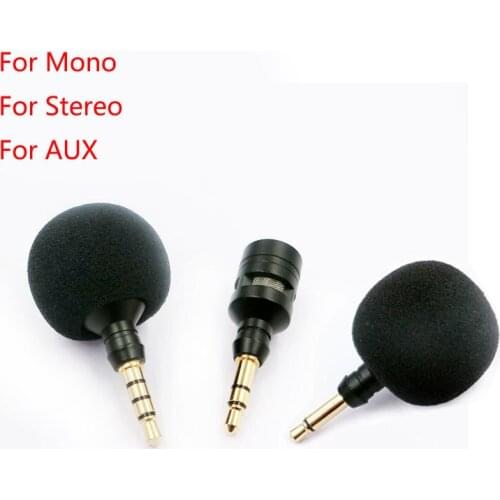 Portable 3.5mm Plug Metal Mic Small Mini Mic Microphone 3.5mm jack Plug Omni-Directional Mic Recorder For Phone Laptop PC