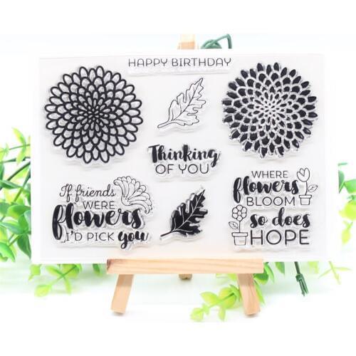 KSCRAFT Thinking Of You Transparent Clear Silicone Stamps for DIY Scrapbooking/Card Making/Kids Crafts Decoration Supplies 575